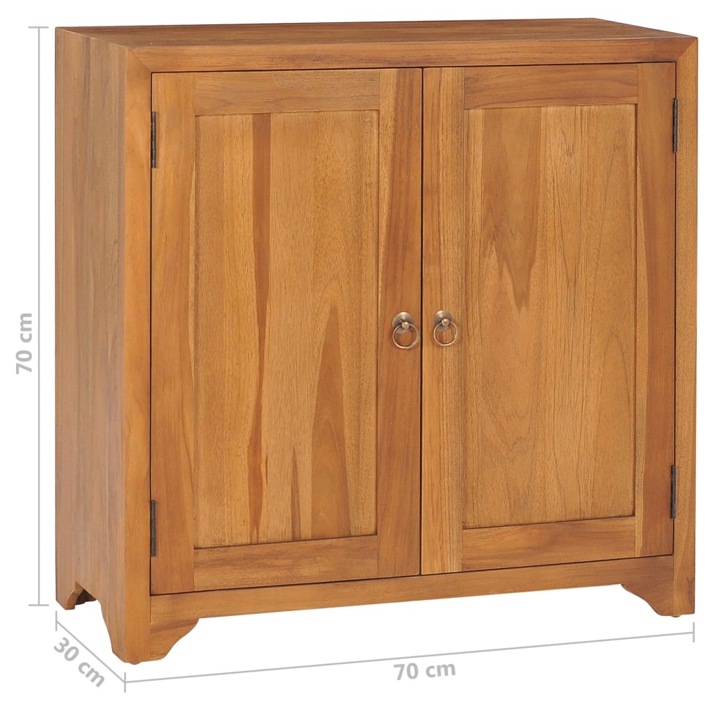 vidaXL Dulap, 70 x 30 x 70 cm, lemn masiv de tec