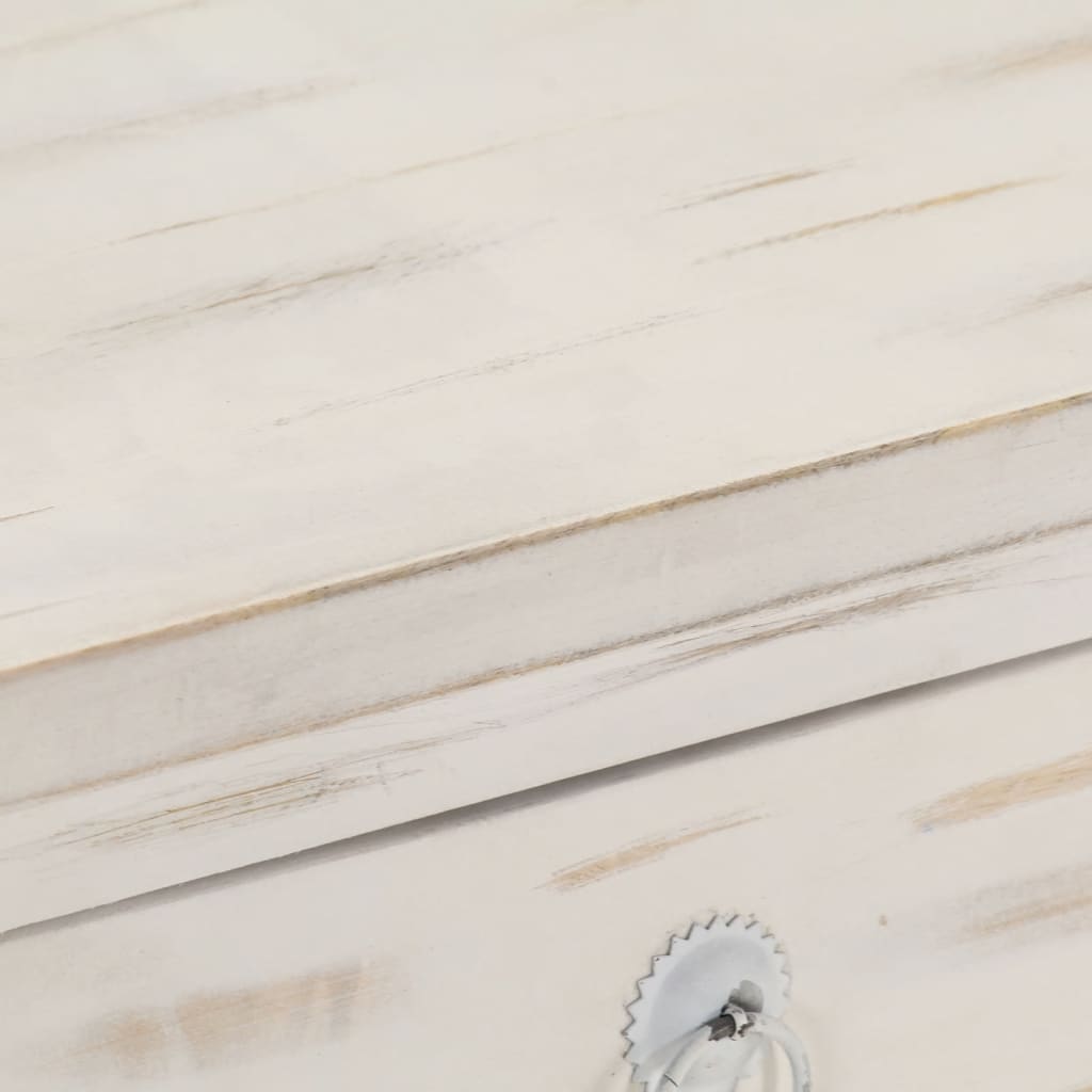 vidaXL Noptieră, alb, 40x30x50 cm, lemn masiv de mango