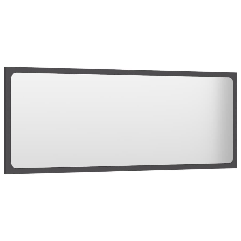 vidaXL Oglindă de baie, gri, 100x1,5x37 cm, PAL