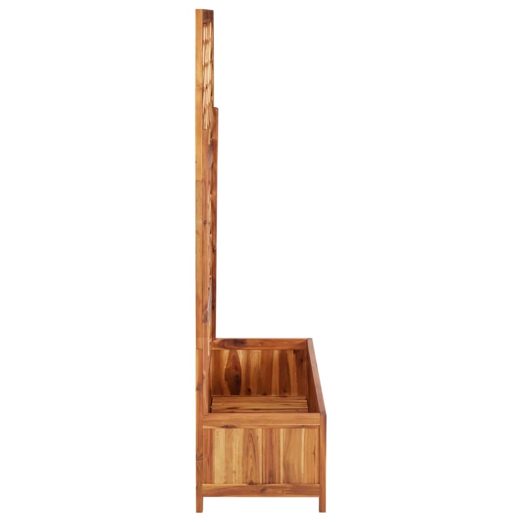 vidaXL Strat înălțat cu spalier, 85x38x150 cm, lemn masiv de acacia