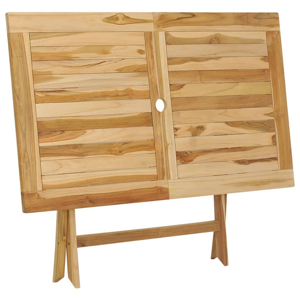 vidaXL Set mobilier de exterior, 5 piese, lemn masiv de tec