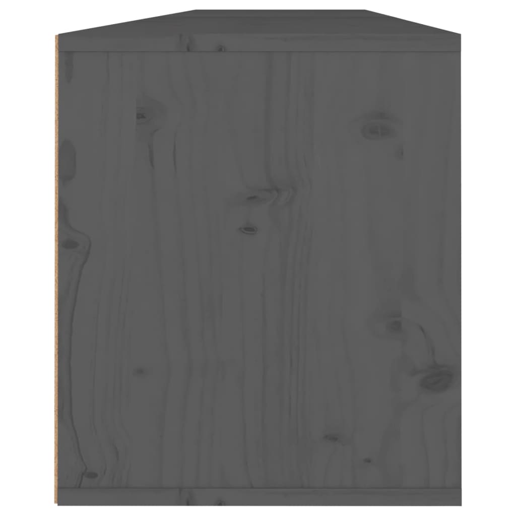 vidaXL Dulapuri de perete 2 buc. gri, 80x30x35 cm lemn masiv de pin