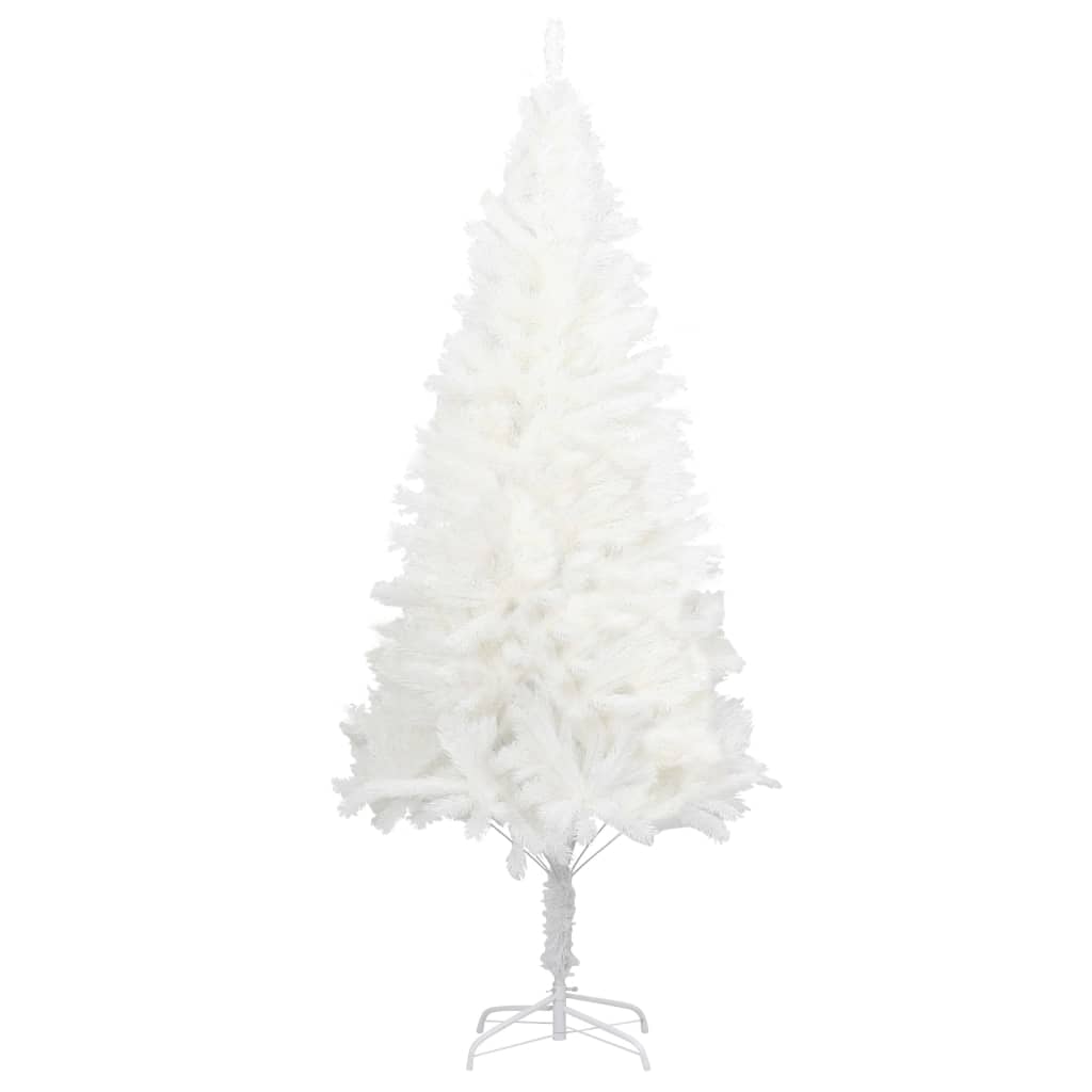 vidaXL Brad de Crăciun artificial, ace cu aspect natural, alb, 210 cm