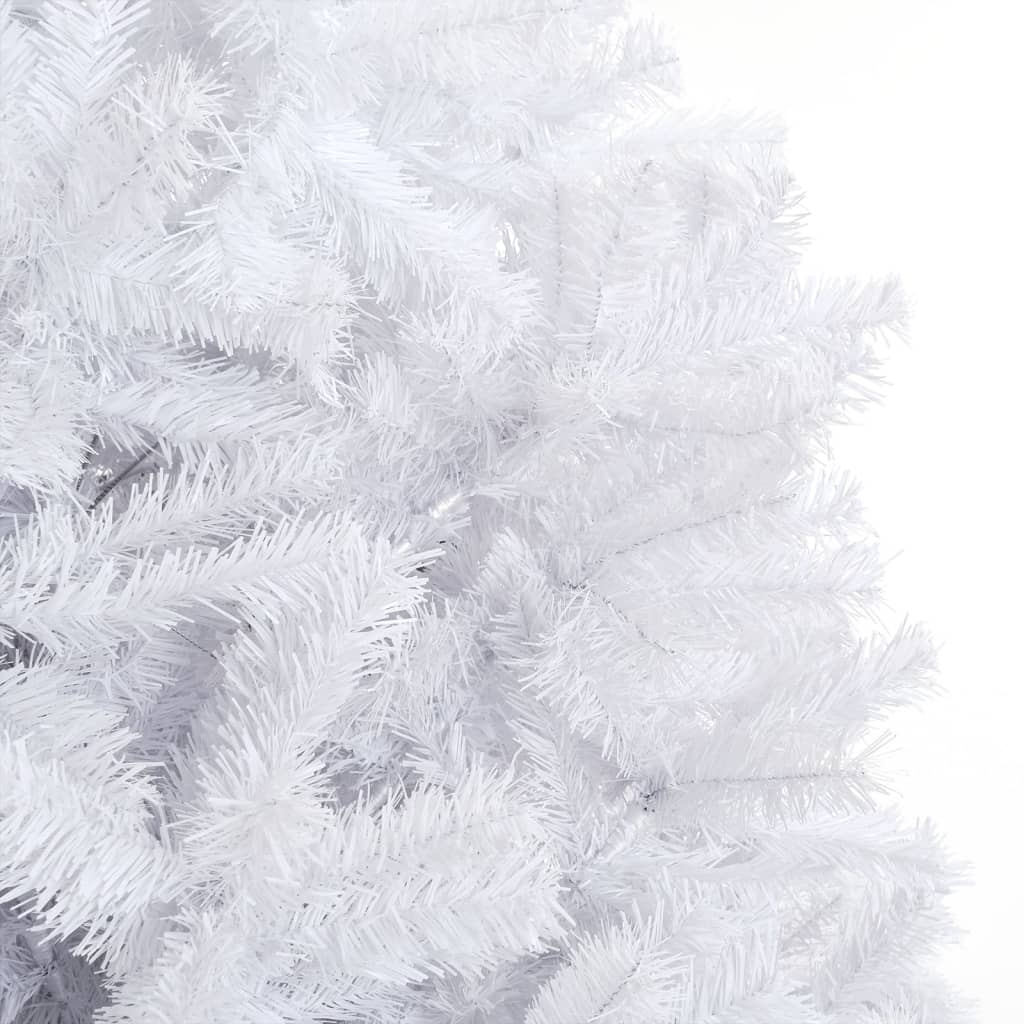 vidaXL Brad Crăciun pre-iluminat artificial, set globuri, alb, 500 cm