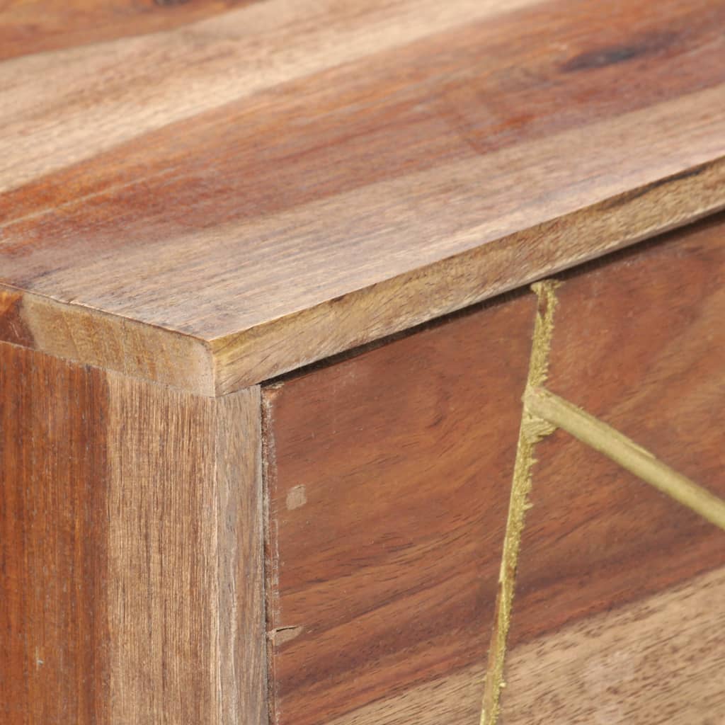 vidaXL Birou de scris cu sertare, 100x55x75 cm, lemn masiv de sheesham