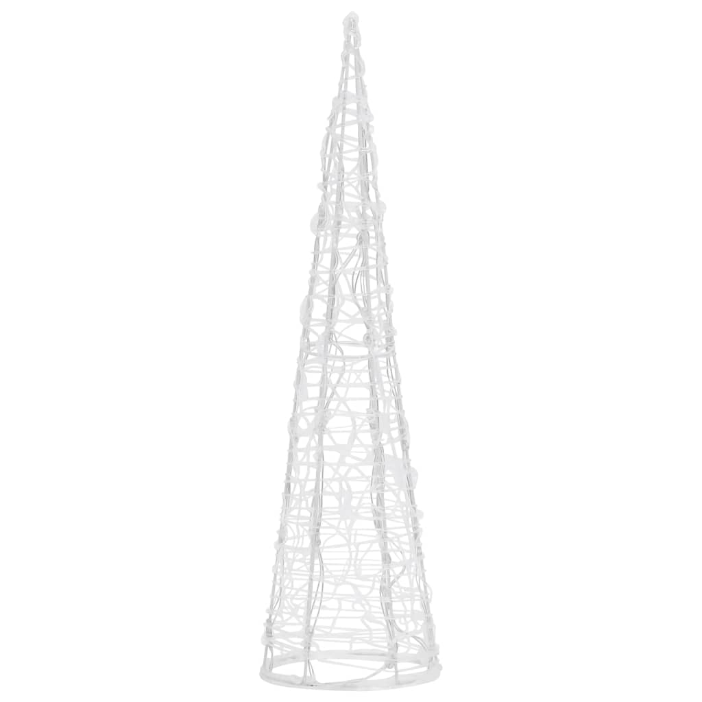 vidaXL Piramidă decorativă con de lumini cu LED alb rece 60 cm acril