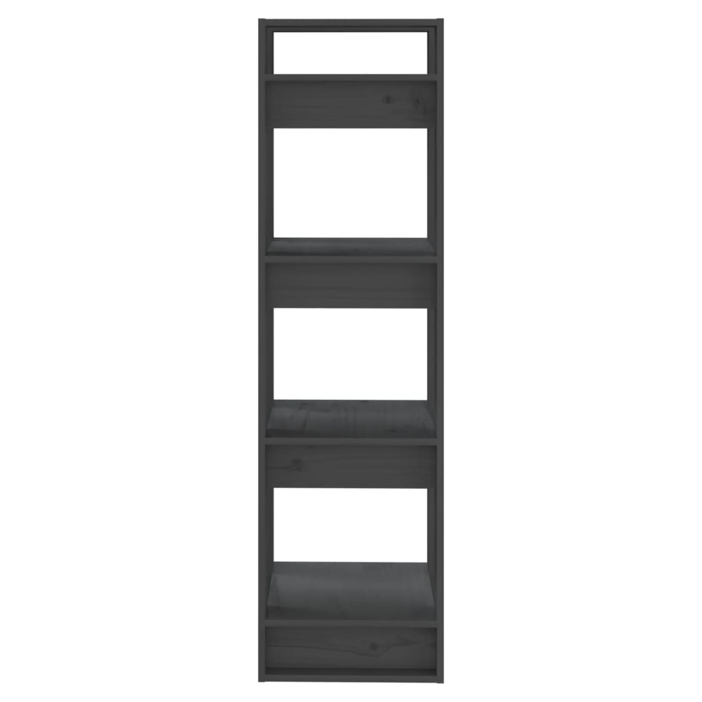 vidaXL Bibliotecă/Separator cameră, gri, 41x35x125 cm, lemn masiv pin