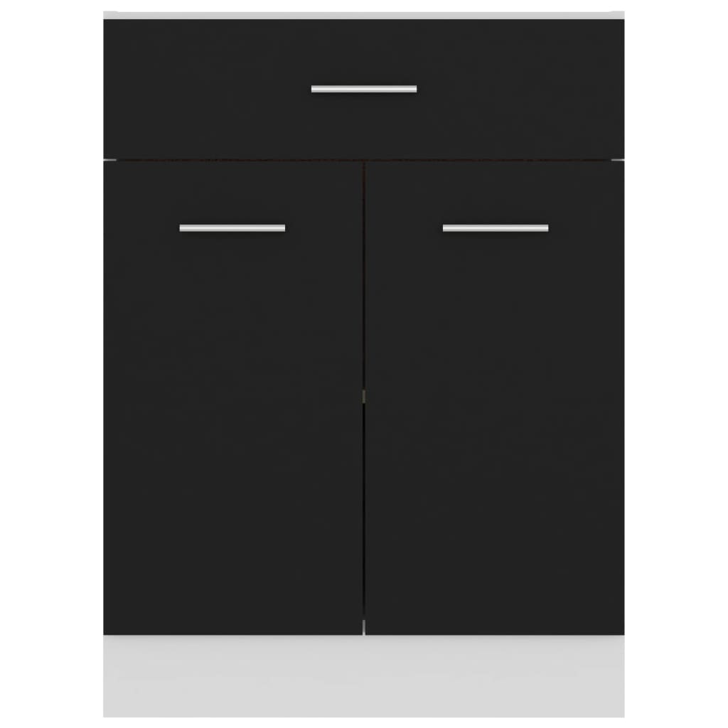 vidaXL Dulap inferior cu sertar, negru, 60 x 46 x 81,5 cm, PAL