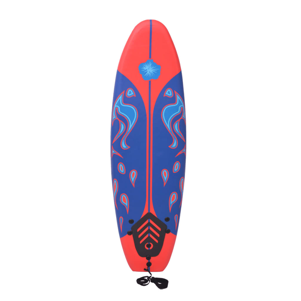 vidaXL Placă de surf, albastru și roșu, 170 cm