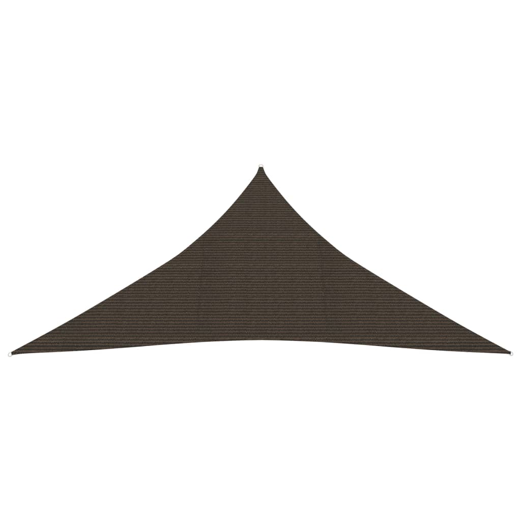 vidaXL Pânză parasolar, maro, 3,6x3,6x3,6 m, HDPE, 160 g/m²
