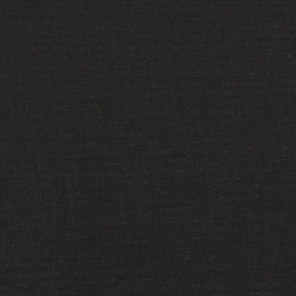 vidaXL Scaun de relaxare cu taburet, negru, material textil