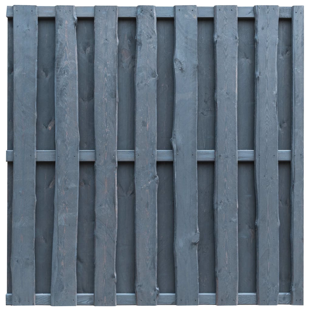 vidaXL Panou de gard cu șipci alternative, gri, 180x180 cm, lemn pin