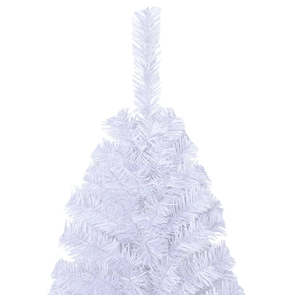 vidaXL Pom de Crăciun artificial cu ramuri groase, alb, 150 cm, PVC