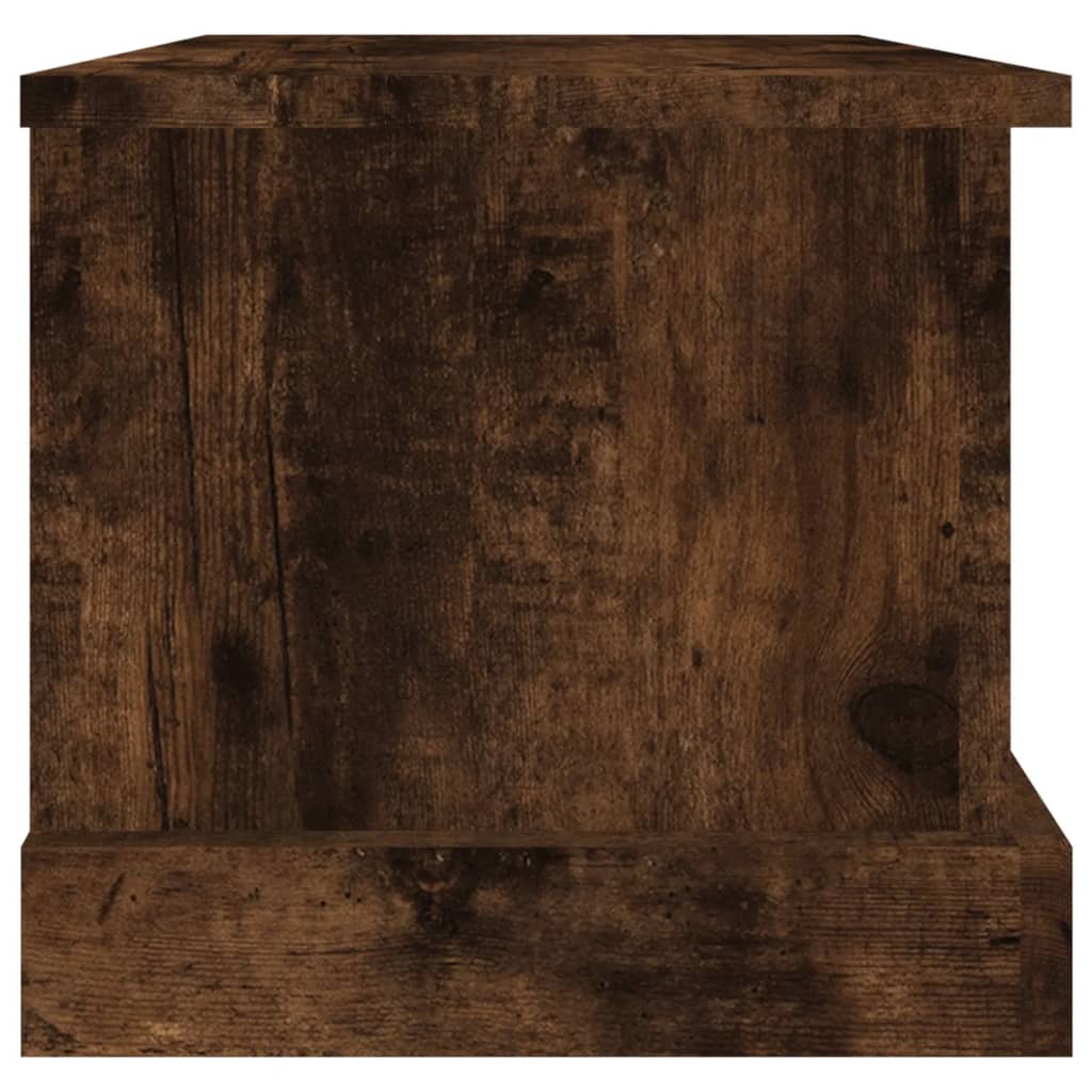 vidaXL Cutie de depozitare, stejar afumat, 50x30x28 cm, lemn prelucrat