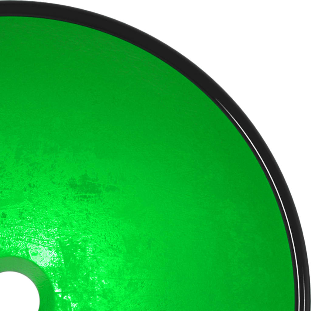 vidaXL Chiuvetă din sticlă securizată, verde, 42x14 cm