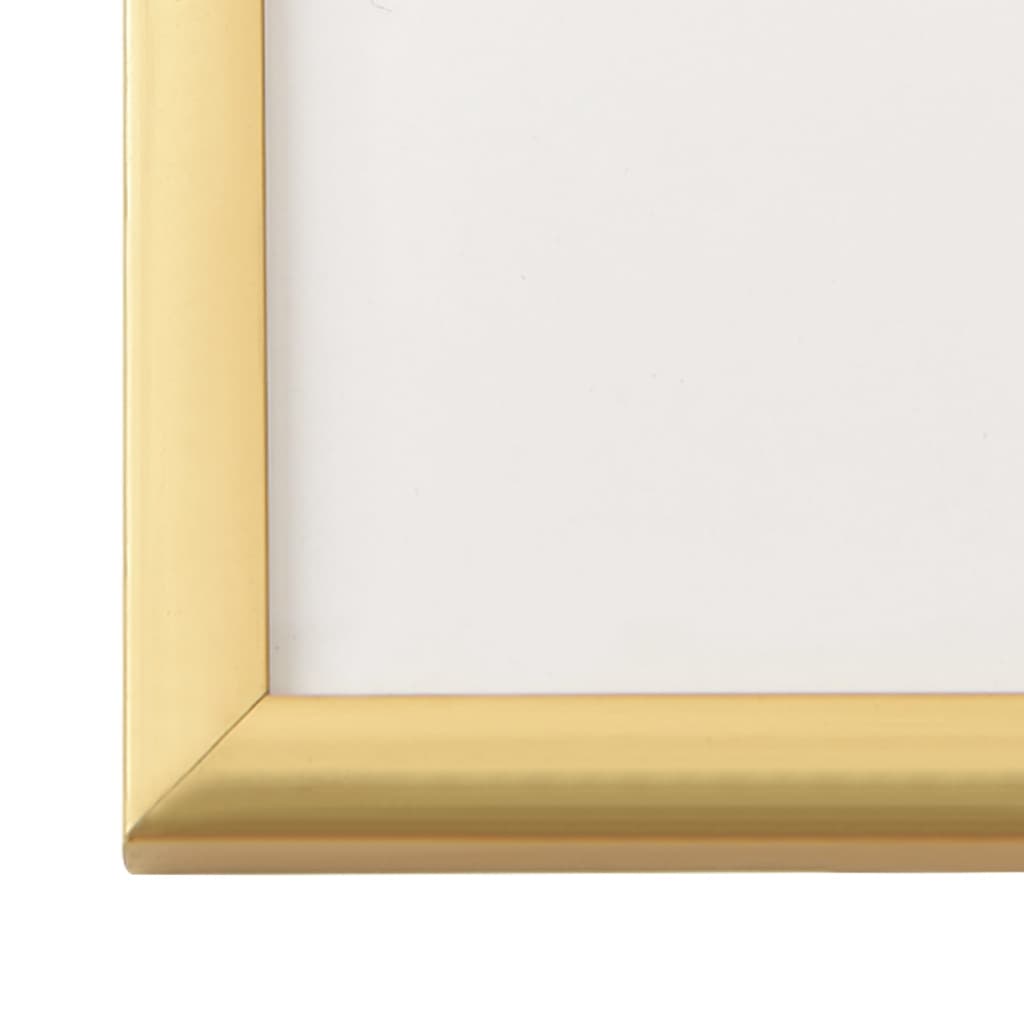 vidaXL Rame foto colaj pentru perete/masă, 5 buc., auriu, 10x15 cm MDF