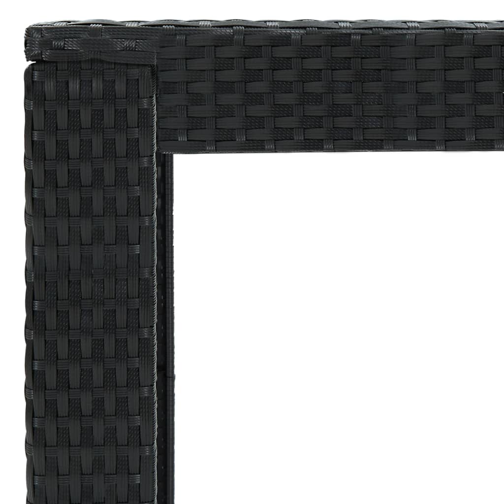 vidaXL Set mobilier bar de exterior cu perne 5 piese, negru, poliratan