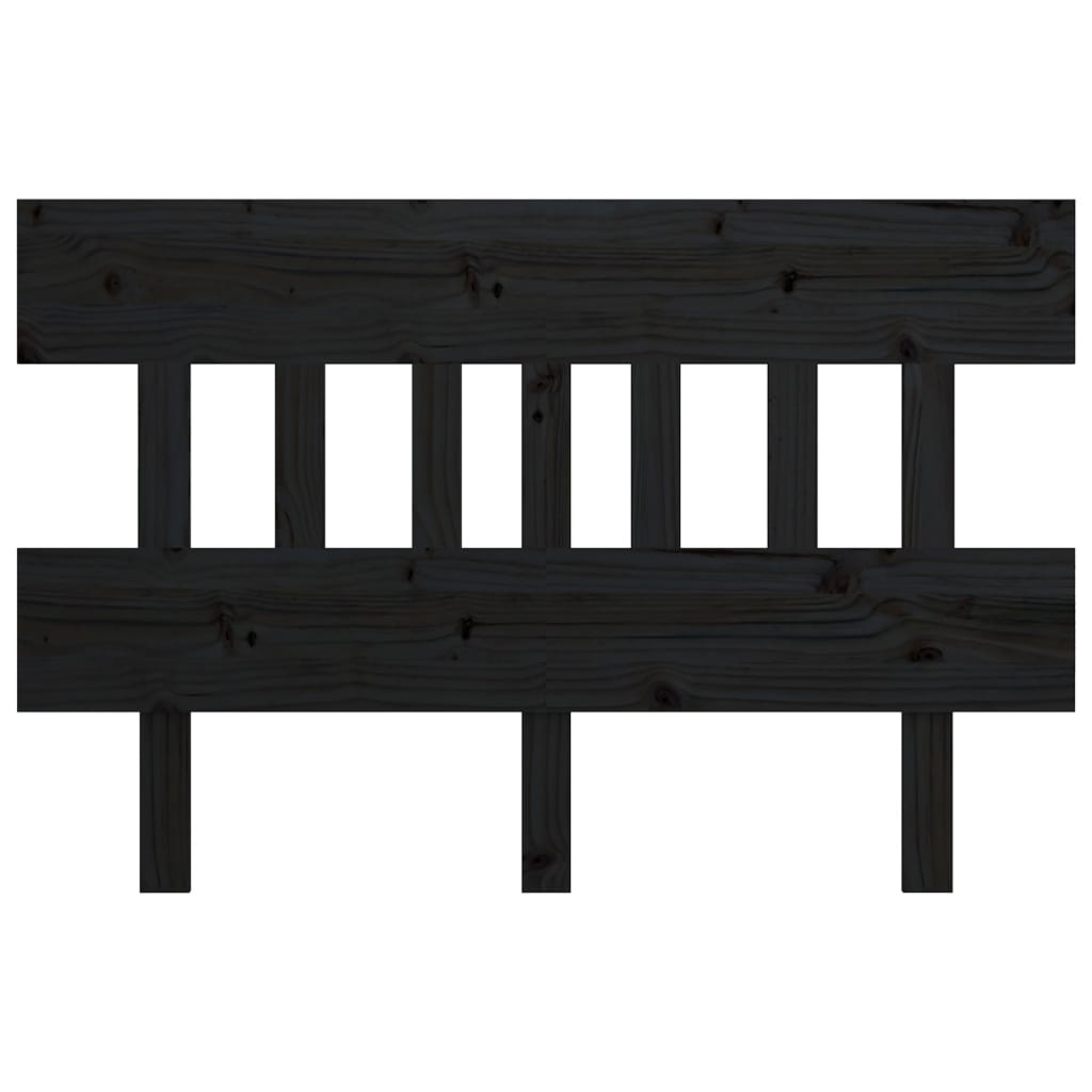 vidaXL Tăblie de pat, negru, 143,5x3x81 cm, lemn masiv de pin