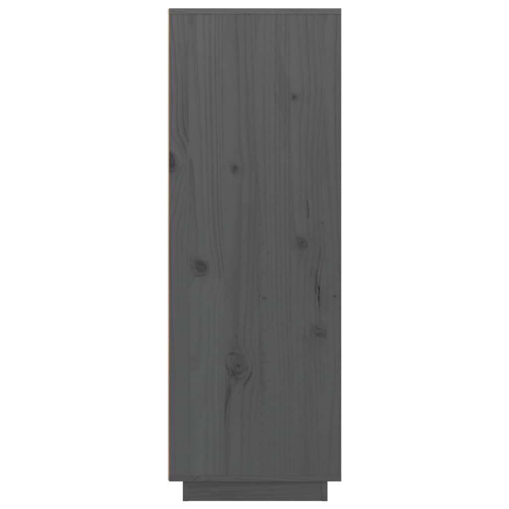 vidaXL Dulap înalt, gri, 60x40x116,5 cm, lemn masiv de pin