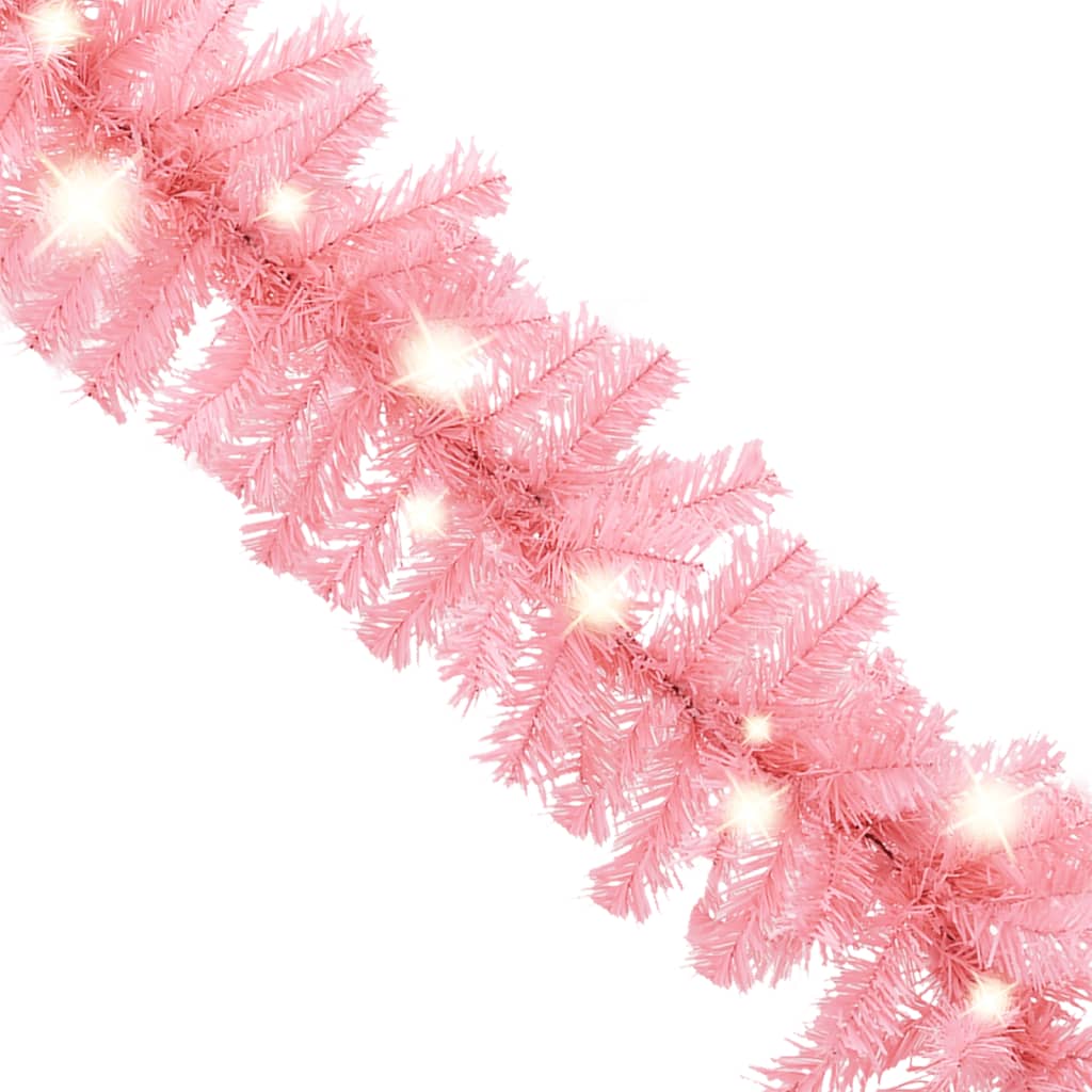 vidaXL Ghirlandă de Crăciun cu lumini LED, roz, 20 m