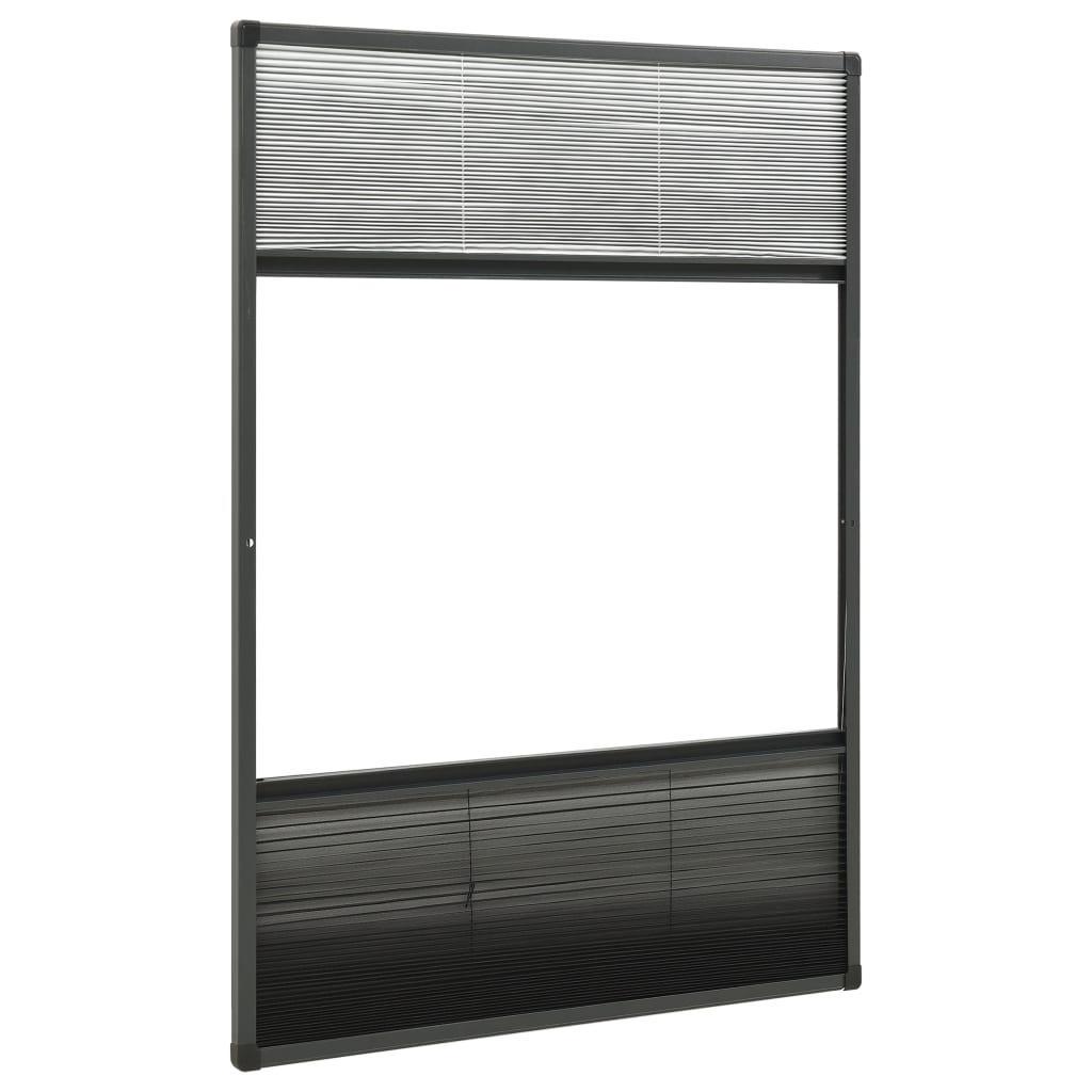 vidaXL Plasă insecte pentru ferestre, cu umbrar, 110x160 cm, aluminiu
