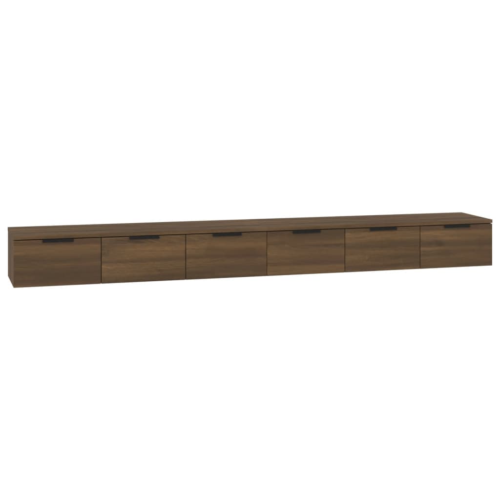 vidaXL Dulapuri de perete, 2 buc., maro, 102x30x20 cm, lemn prelucrat