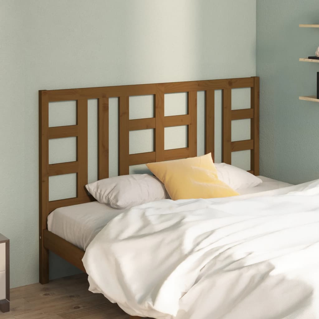 vidaXL Tăblie de pat, maro miere, 126x4x100 cm, lemn masiv de pin
