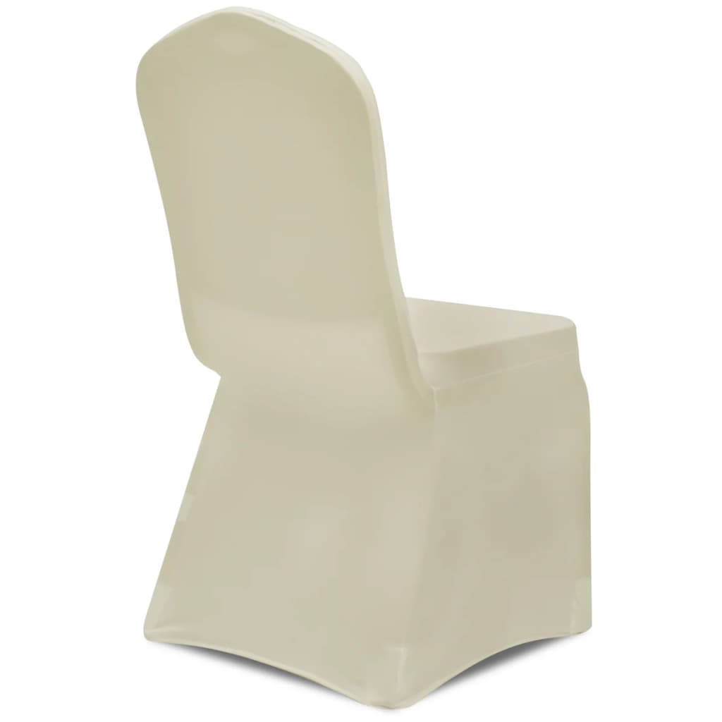 vidaXL Huse elastice pentru scaun, 100 buc., crem