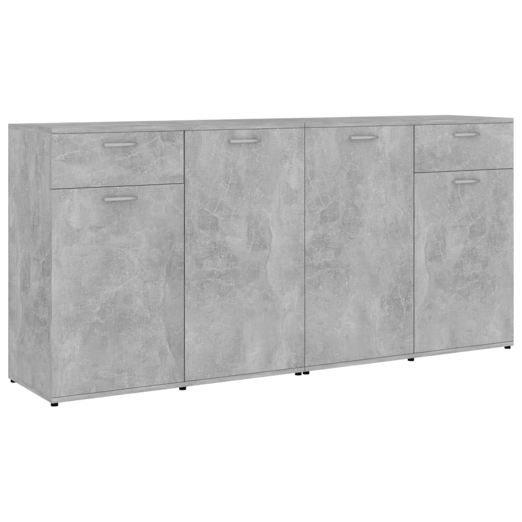 vidaXL Servantă, gri beton, 160x36x75 cm, lemn prelucrat