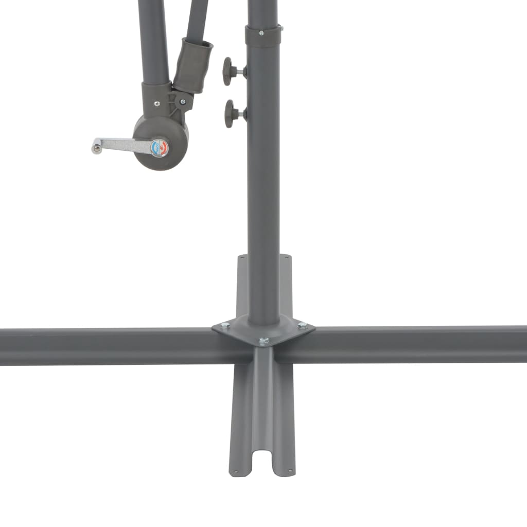 vidaXL Umbrelă suspendată cu stâlp din aluminiu, 300 cm, gri taupe