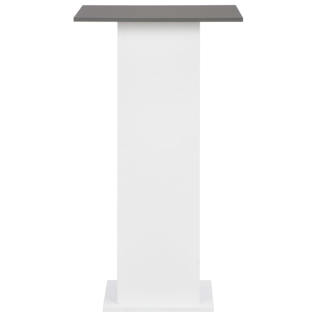 vidaXL Masă de bar, alb și gri antracit, 60 x 60 x 110 cm