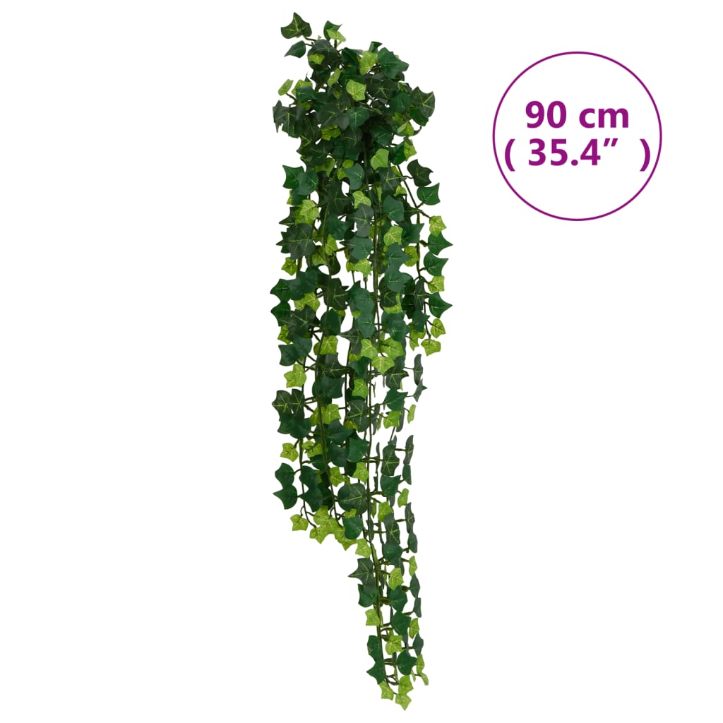 vidaXL Plante artificiale suspendate 12 buc. 339 frunze 90 cm verde
