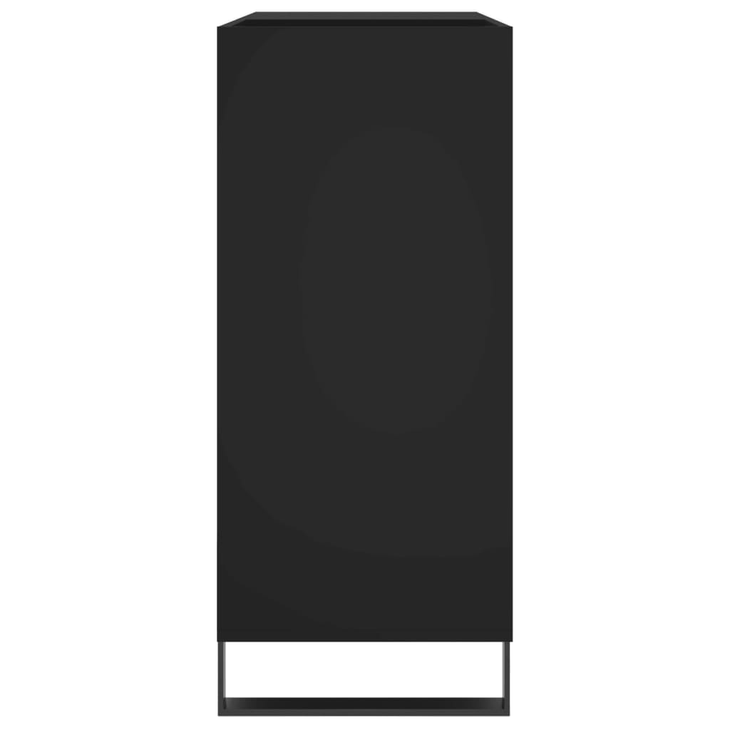 vidaXL Dulap pentru discuri negru 84,5x38x89 cm lemn compozit