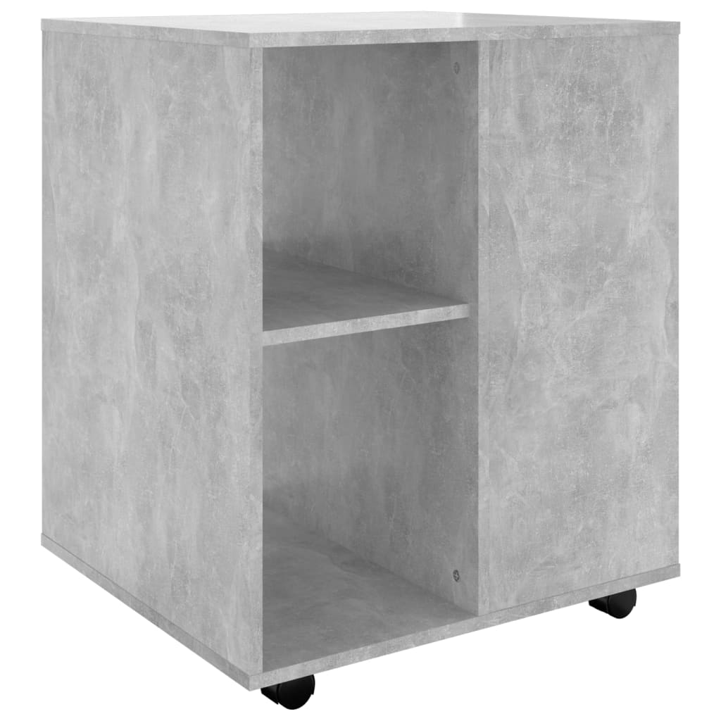 vidaXL Dulap cu roți, gri beton, 60x53x72 cm, PAL