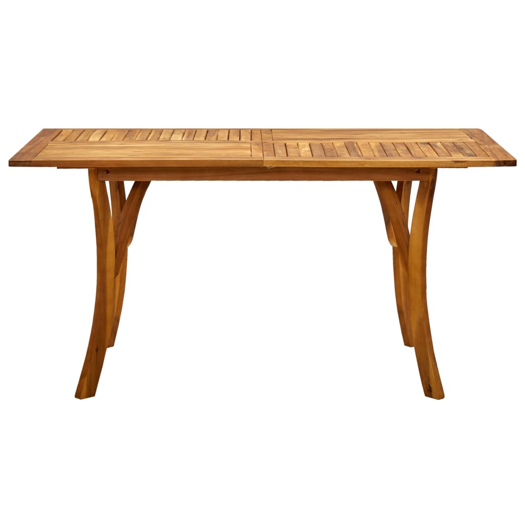 vidaXL Set mobilier de masă pentru grădină, 7 piese, lemn masiv acacia