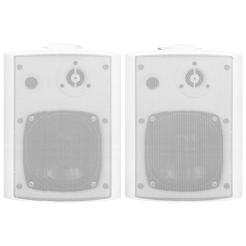 vidaXL Boxe stereo de perete, 2 buc., alb, 100 W, interior/exterior
