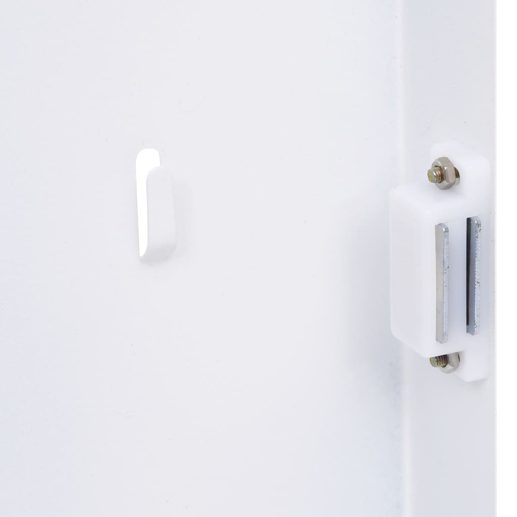 vidaXL Casetă pentru chei cu tablă magnetică, alb, 35 x 35 x 5,5 cm