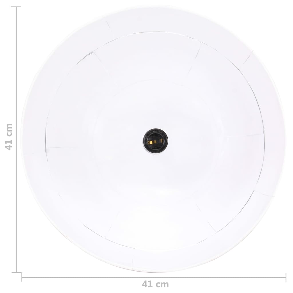 vidaXL Lustră industrială vintage, 25 W, alb, rotund, 41 cm E27
