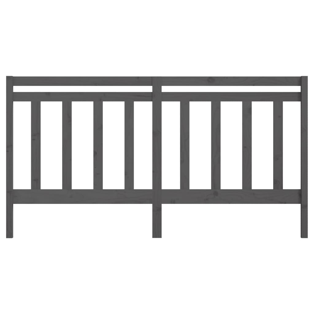 vidaXL Tăblie de pat, gri, 186x4x100 cm, lemn masiv de pin