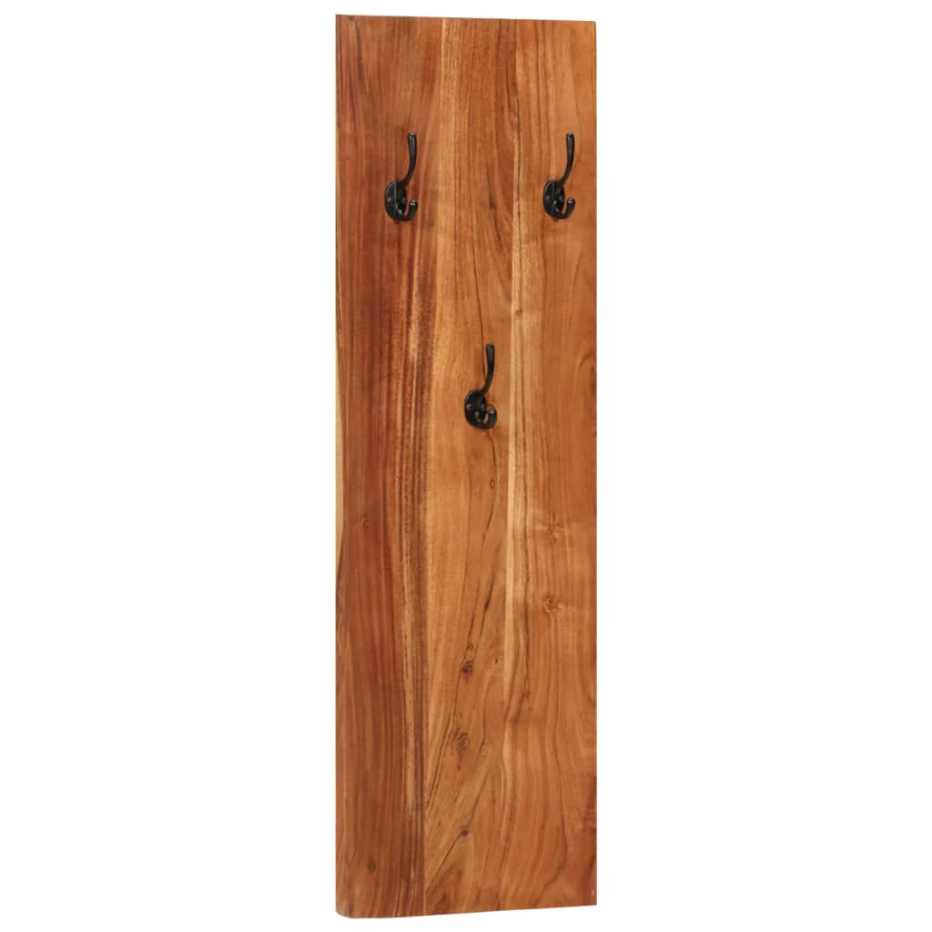 vidaXL Cuier de haine de perete 2 buc. 36x3x110 cm, lemn masiv acacia