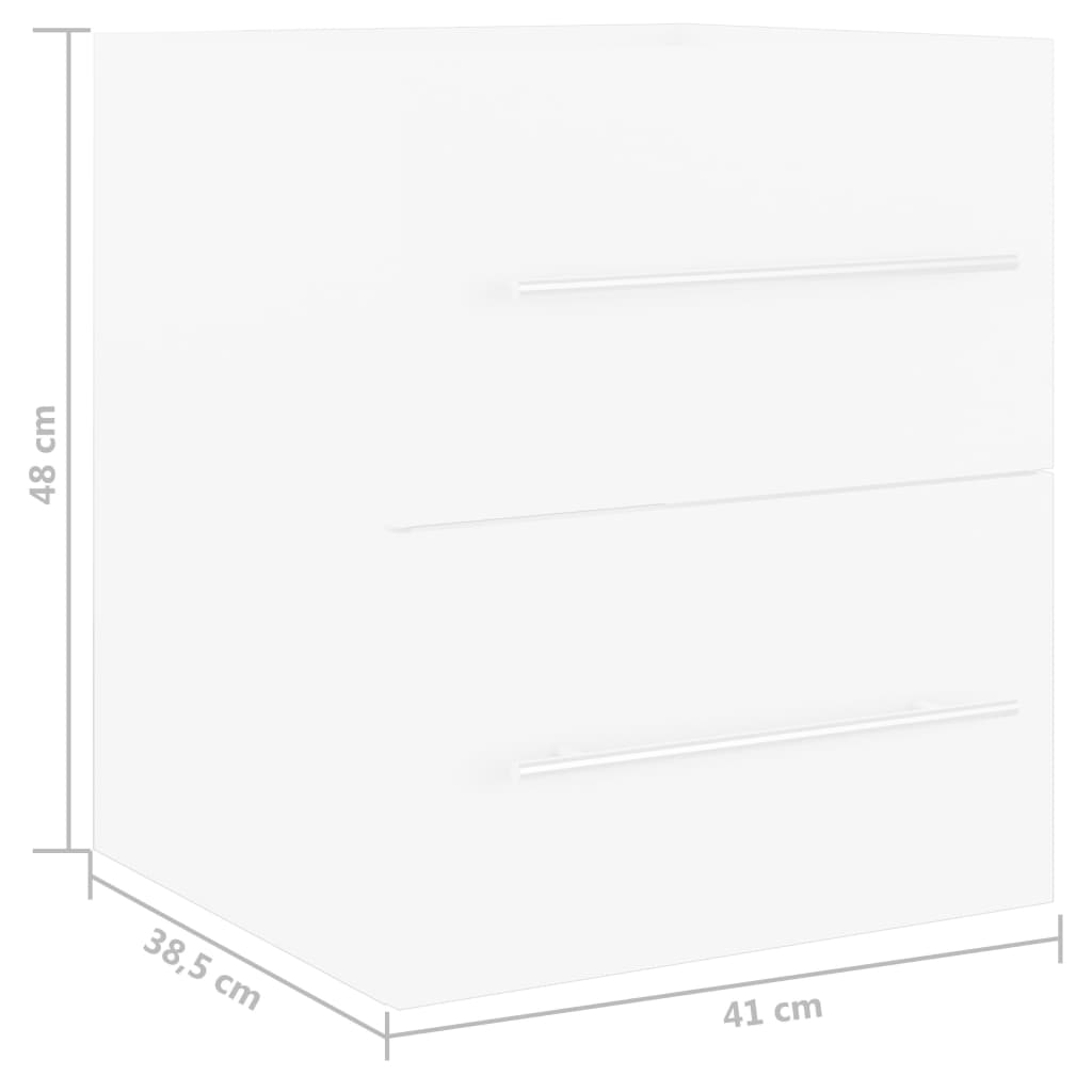 vidaXL Dulap pentru chiuvetă, alb, 41x38,5x48 cm, PAL