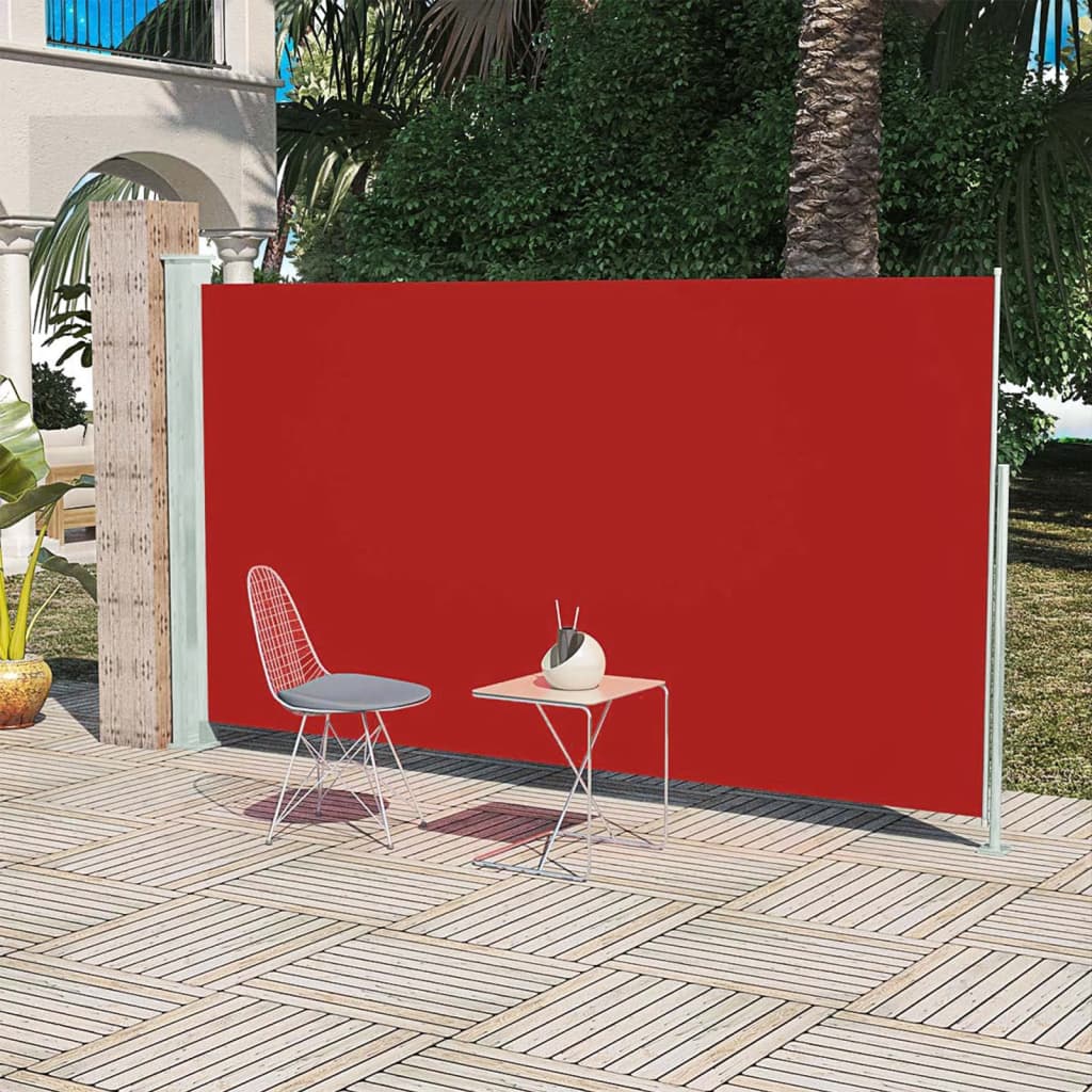 vidaXL Copertină laterală pentru terasă/curte, roșu, 180x300 cm
