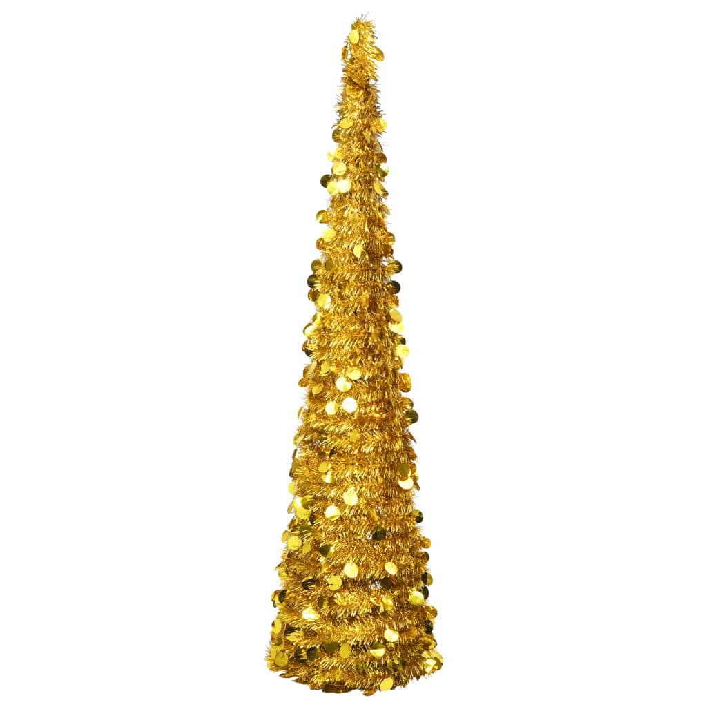 vidaXL Brad de Crăciun artificial tip pop-up, auriu, 180 cm, PET