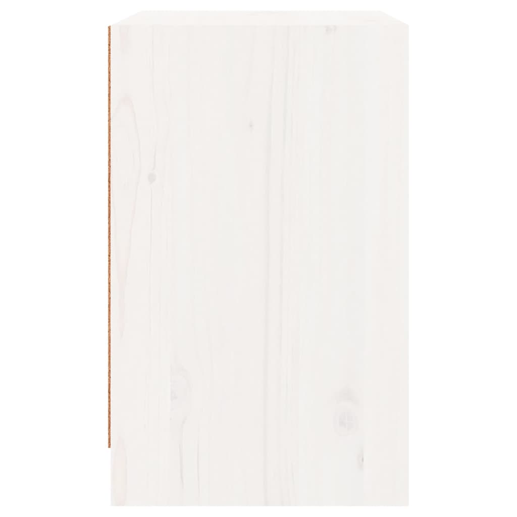 vidaXL Noptiere, 2 buc., alb, 40x31x50 cm, lemn masiv de pin