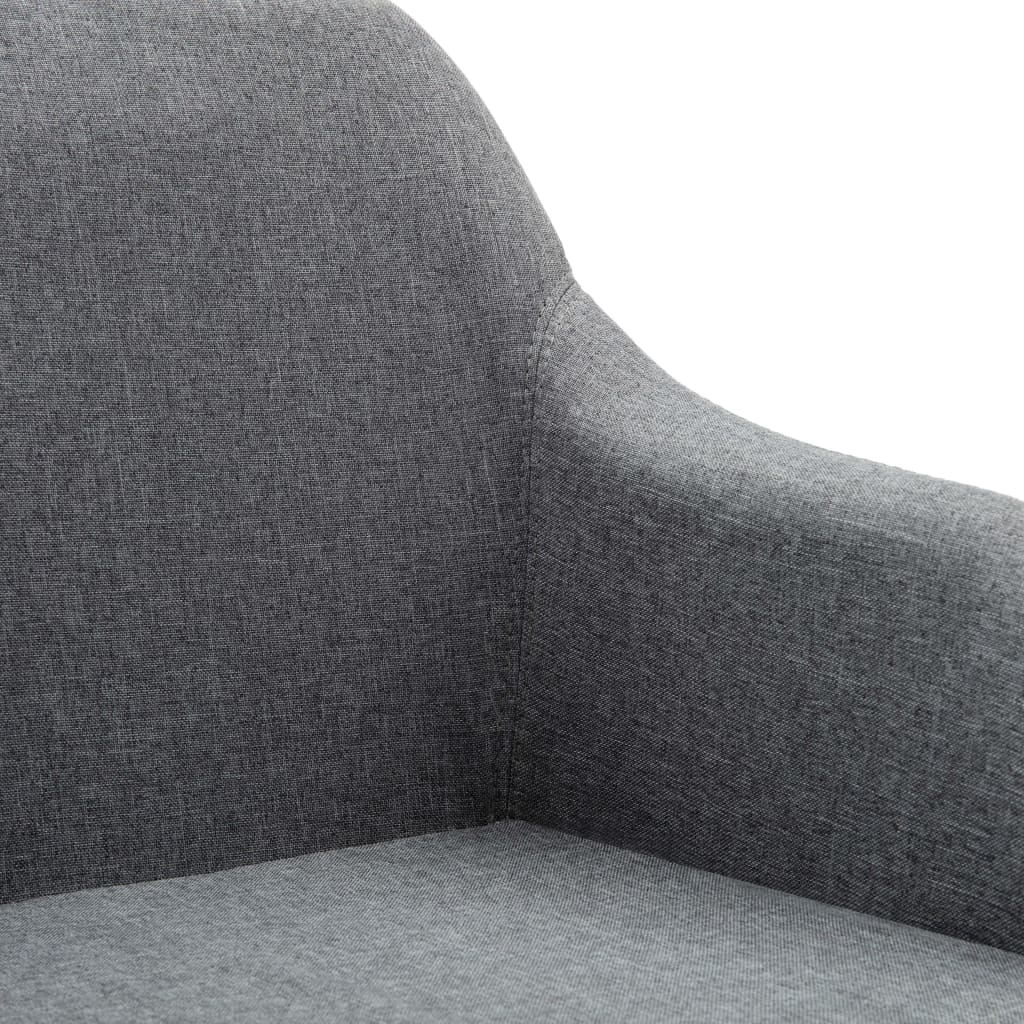 vidaXL Scaun de sufragerie pivotant, gri deschis, material textil