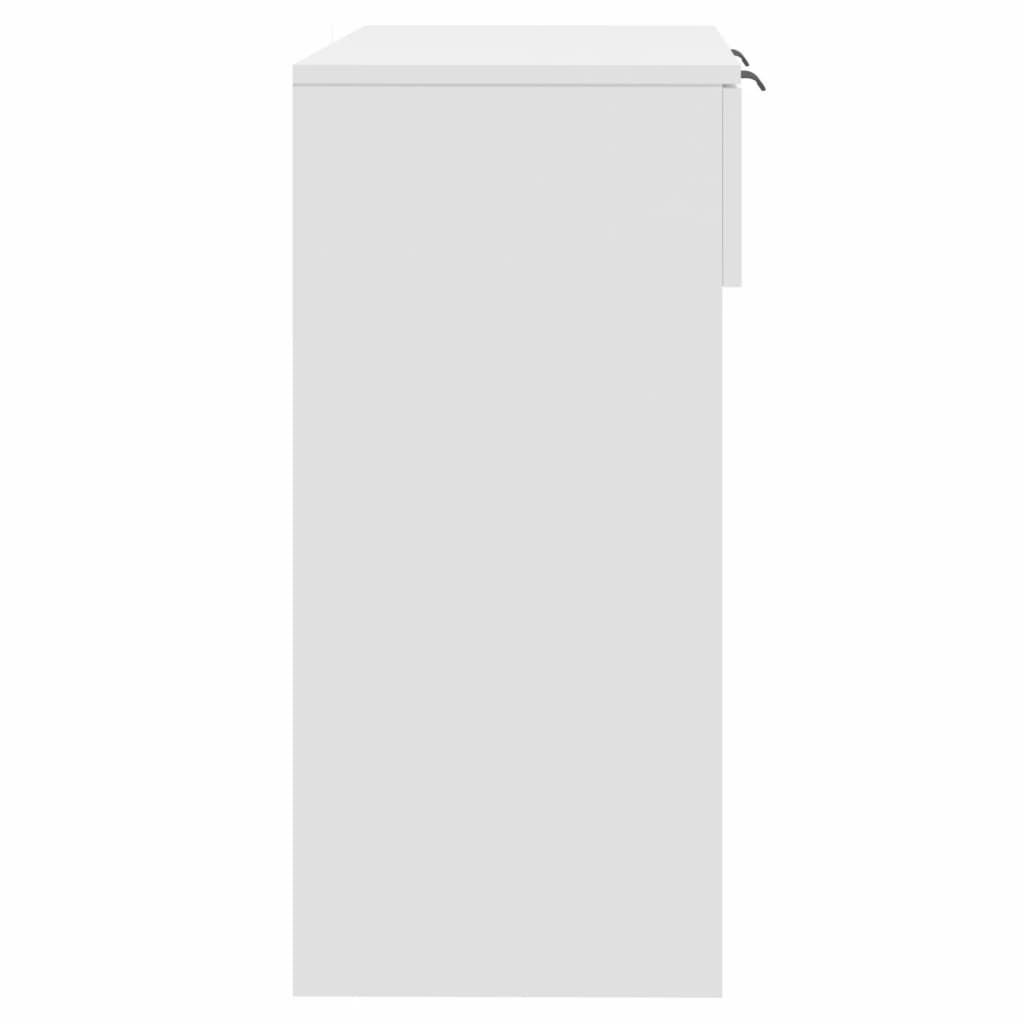 vidaXL Măsuță consolă, alb, 90x36x75 cm, lemn prelucrat