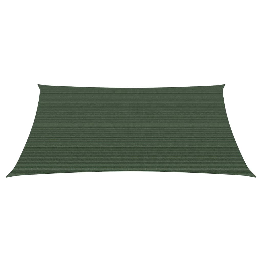 vidaXL Pânză parasolar, verde închis, 3/4x3 m, HDPE, 160 g/m²