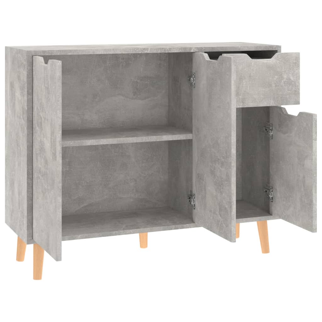 vidaXL Servantă, gri beton, 90x30x72 cm, lemn prelucrat