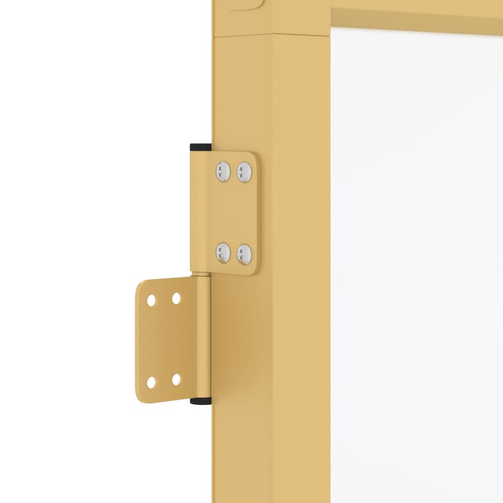 vidaXL Ușă interioară Slim auriu 93x201,5cm sticlă securizată/aluminiu