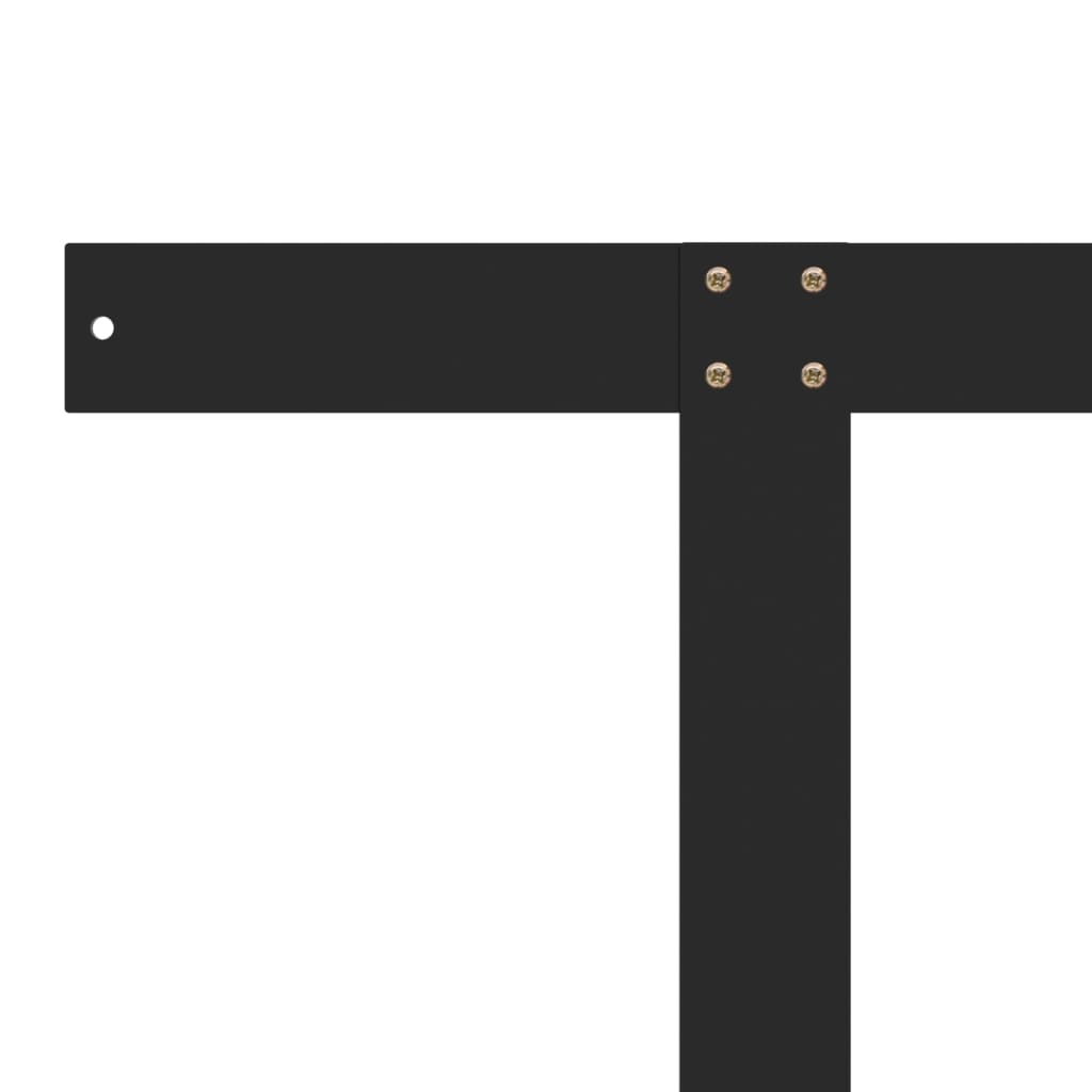 vidaXL Spătar pentru canapea din paleți, negru, 110 cm, fier